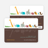 Zoo Parade Modern Birthday Invitation - Rosy Brown