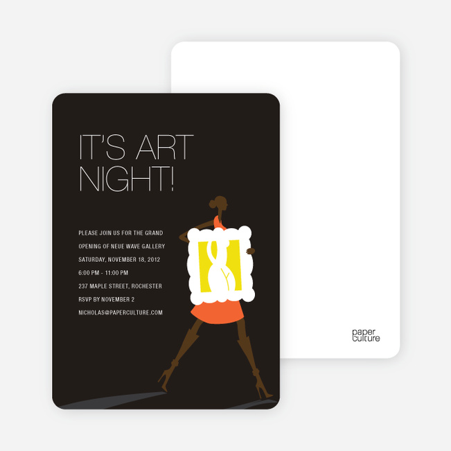 Art Night Invitations - Carrot