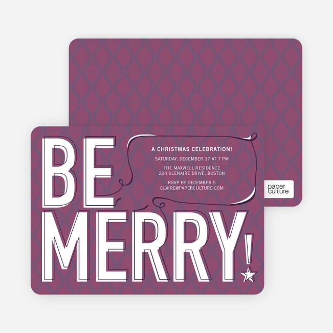 Be Merry! Holiday Invitations - Mulled Wine