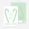 Candy Cane Celebration Holiday Invitation - Emerald Green