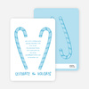 Candy Cane Celebration Holiday Invitation - Royal Blue