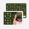 Christmas Icons Holiday Photo Cards - Midnight Green