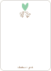 Note Cards: ‘Lovebirds’ cards. - Pistachio