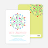 Dotted Snowflake Holiday Invitations - Emerald Green