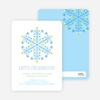 Dotted Snowflake Holiday Invitations - Royal Blue
