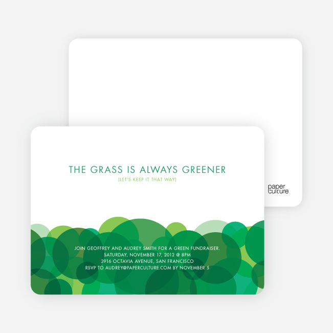 Eco Friendly Party Invitations - Forest Green