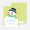 Fat Snowman Holiday Invitations - Pale Celery