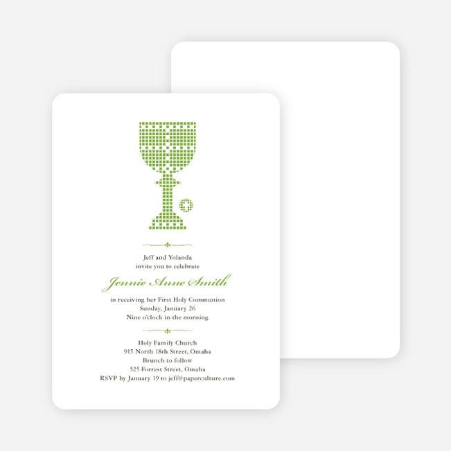first sacrament chalice holy communion invitation paper culture