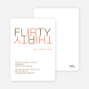 Flirty Thirty – 30th Birthday Invitation - Orange