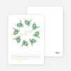 Flower Wreath Bridal Shower Invitations - Teal