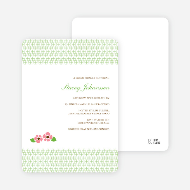 Garden Baby Shower Invitation - Paper Culture Green