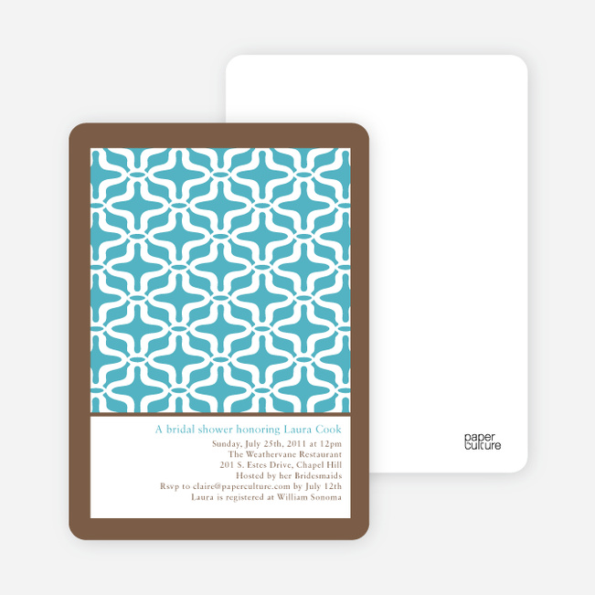 Geo Pattern Bridal Shower Invitations - High Tide