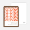 Geo Pattern Bridal Shower Invitations - Orange Rain