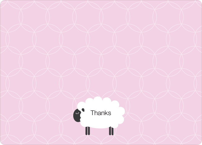 Stationery: ‘Sheep Baby Shower’ cards. - Fuchsia