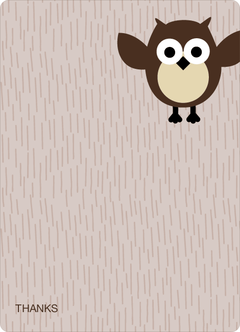 Stationery: ‘Wise Owl Baby Shower’ cards. - Brown
