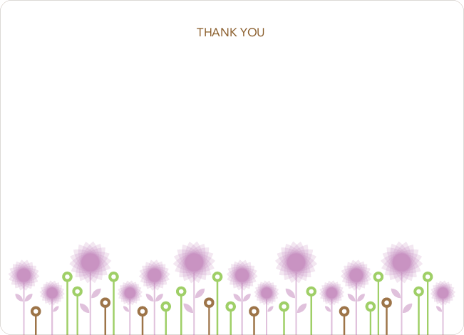 Notecards for the ‘Spirograph Flowers’ cards. - Lavender