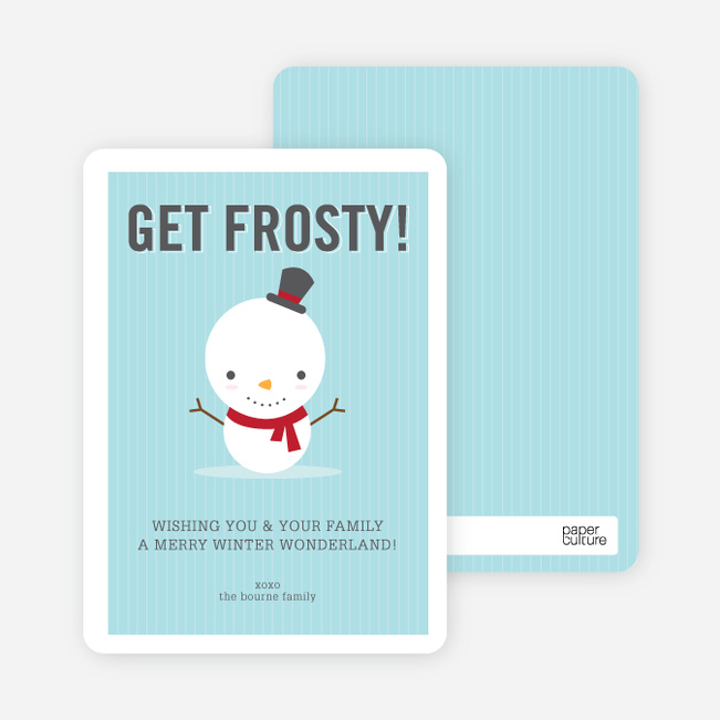 Little Frosty Holiday Cards - Crimson