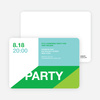 Modern Party Invitations - Blue Frost