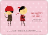 Naughty or Nice Holiday Party Invitations - Cotton Candy