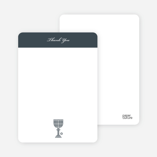 Note Cards: ‘First Sacrament – Chalice’ cards. - White