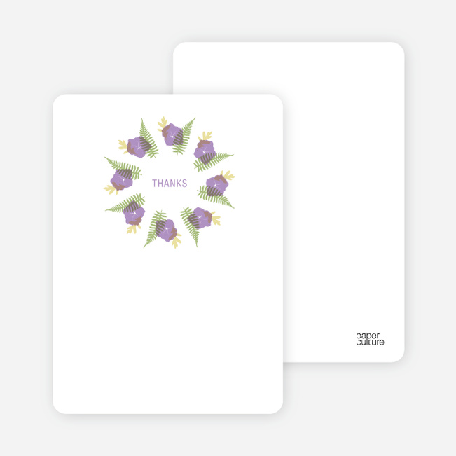 Notecards for the ‘Flower Wreath Bridal Shower’ cards. - Amethyst