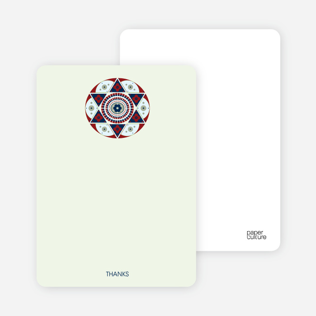 Notecards for the ‘Ornate Star of David’ cards. - Honeydew Green