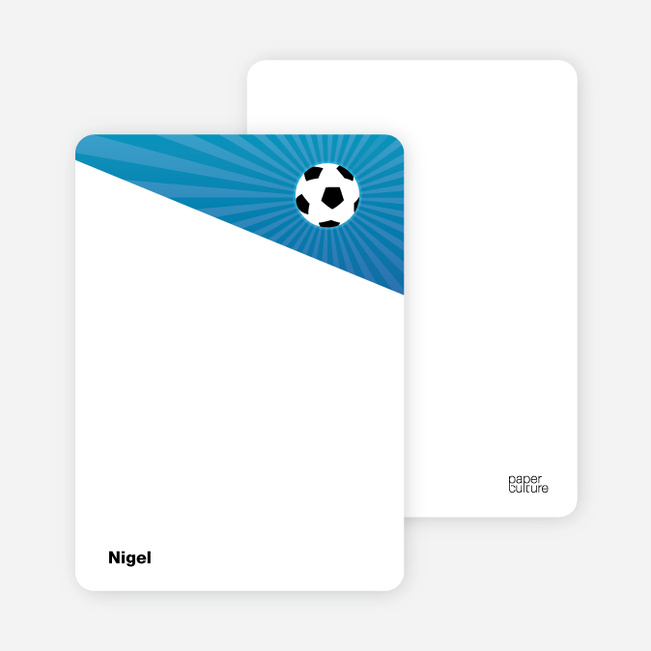 Notecards for the ‘Soccer Kick’ cards. - Light Blue