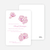 Orchid Bridal Shower Invitations - White