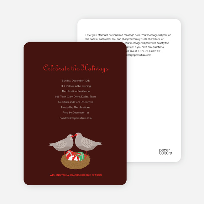 Partridge in a Pear Tree Holiday Invitations | Paper Culture partridge-in-a-pear-tree-holiday-invitations-paper-culture