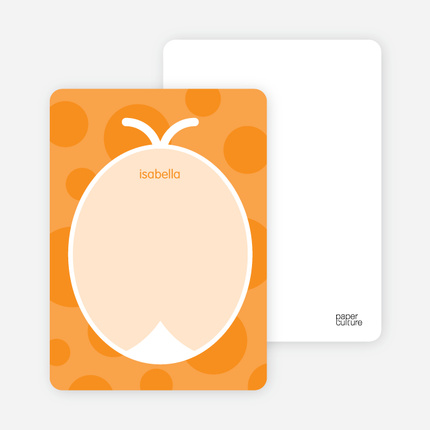 Orange Ladybug: Personal Stationery - Tangerine