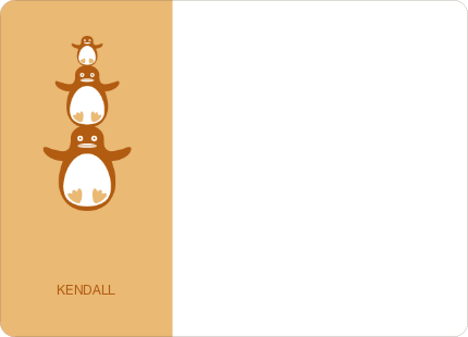 Stacked Penguins - Apricot