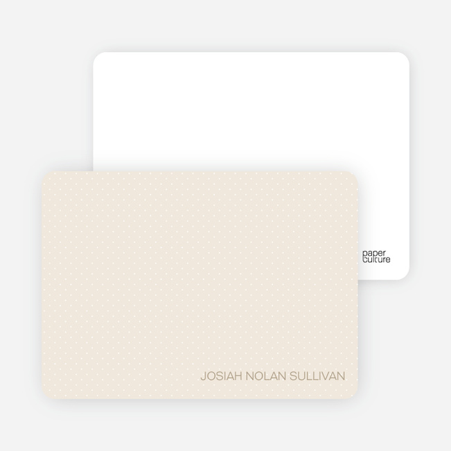 Stationery: ‘Color Stripe: Boy’ cards. - Beige