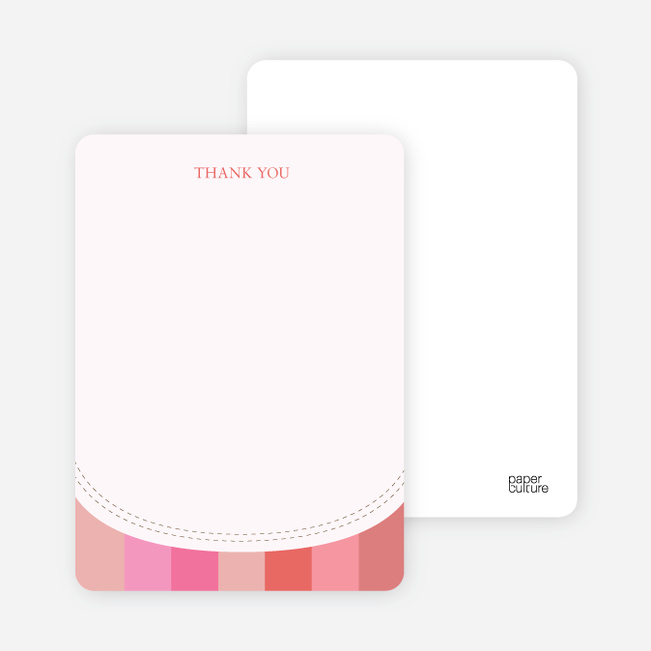 Stationery: ‘Modern Bib’ cards. - Hot Pink