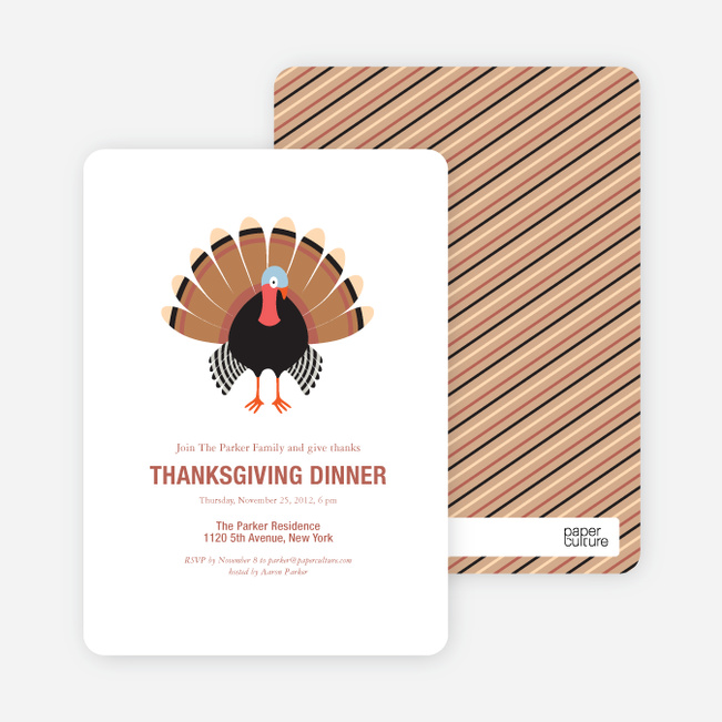 Thanksgiving Dinner Party Invitations - White