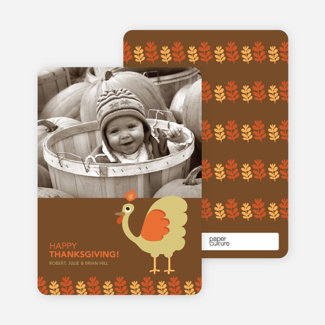 Thomas the Turkey Fall Photo Cards - Lemongrass