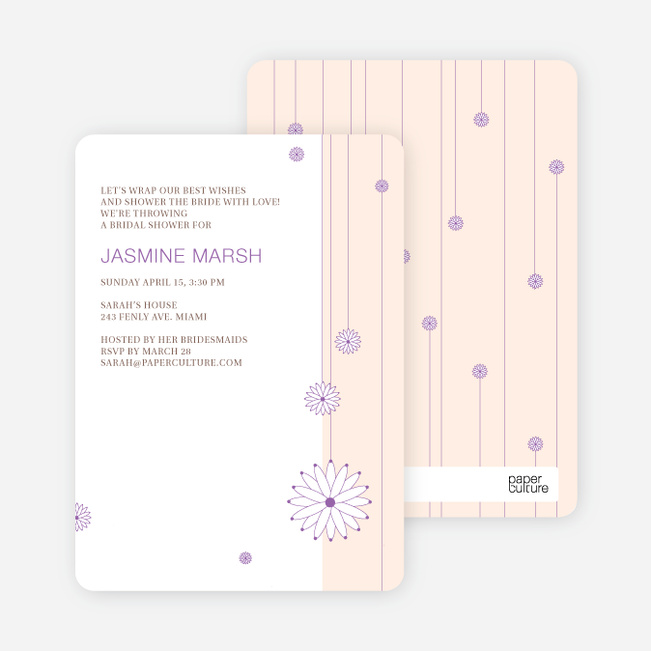 Bridal Tea Shower Invitations - Yellow