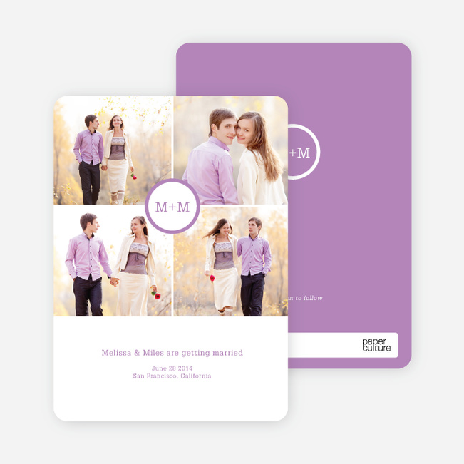 Capture the Memories Save the Date Cards - Purple