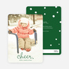 Cheer, Cheerful Holiday Photo Cards - Green