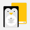 Penguin Party Invitations - Black