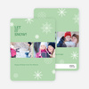 Snowflakes, Snowflakes Holiday Photo Cards - Green