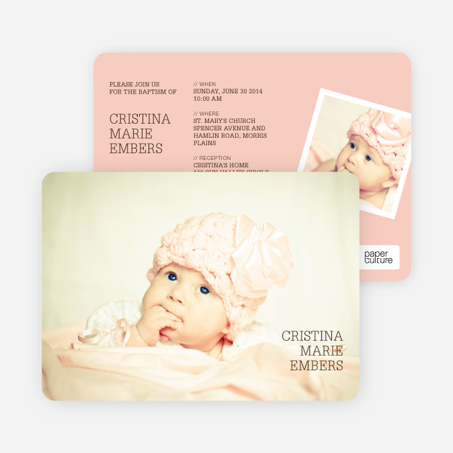 Unique Baptism Invitations Paper Culture