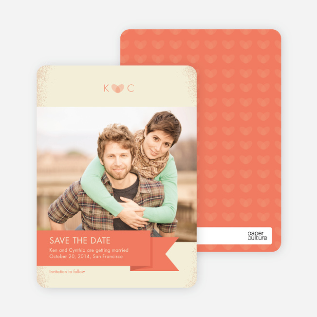 Vintage Save the Date Cards - Orange