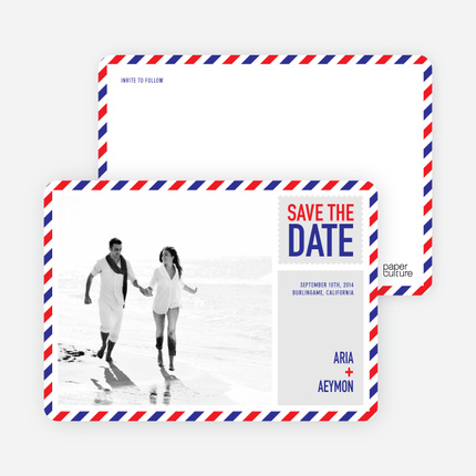 Air Mail Save the Date - Red Candy