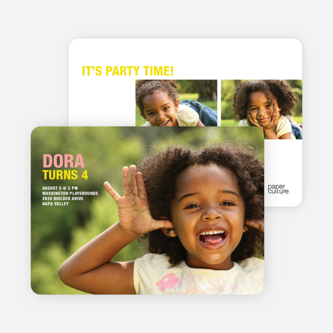 kids birthday invitations paper culture photocard invitations