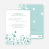 Butterfly Joy Wedding Shower Invitations - Aqua