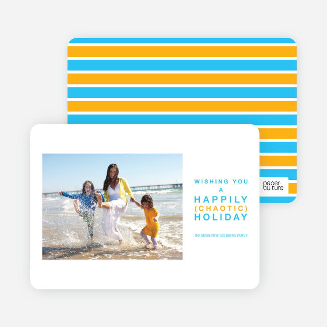 Chaotic Holiday Cards by Soleil Moon Frye on Behalf of J/P HRO - Vista Blue