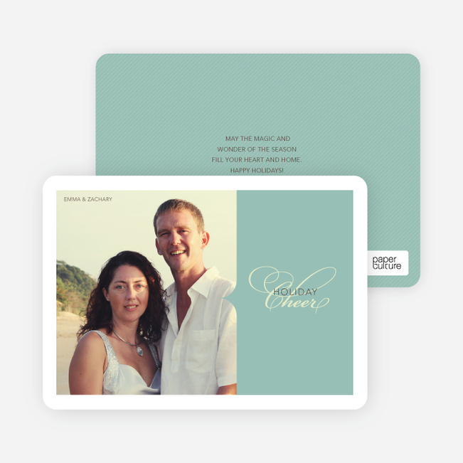 Chic Holiday Cheer – Modern and Sophisticated Holiday Photo Card - Mint