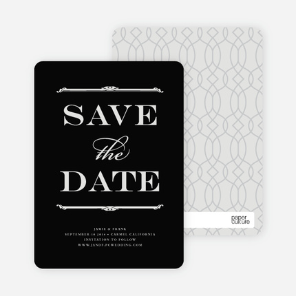 Classic Type Save the Dates - Black Board