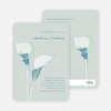 Elegant Flowers Bridal Shower Invitations - Blue Seagrass