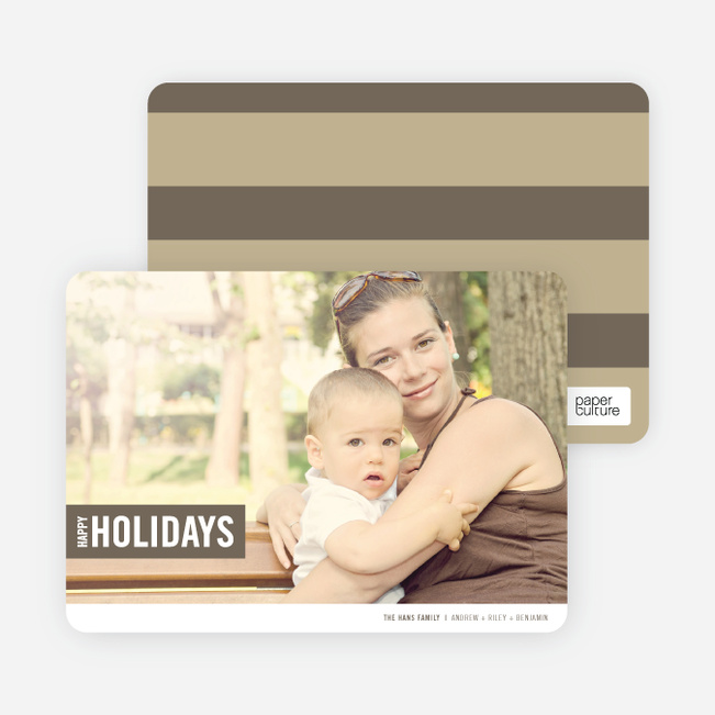 Holiday Band Holiday Photo Cards - Dune
